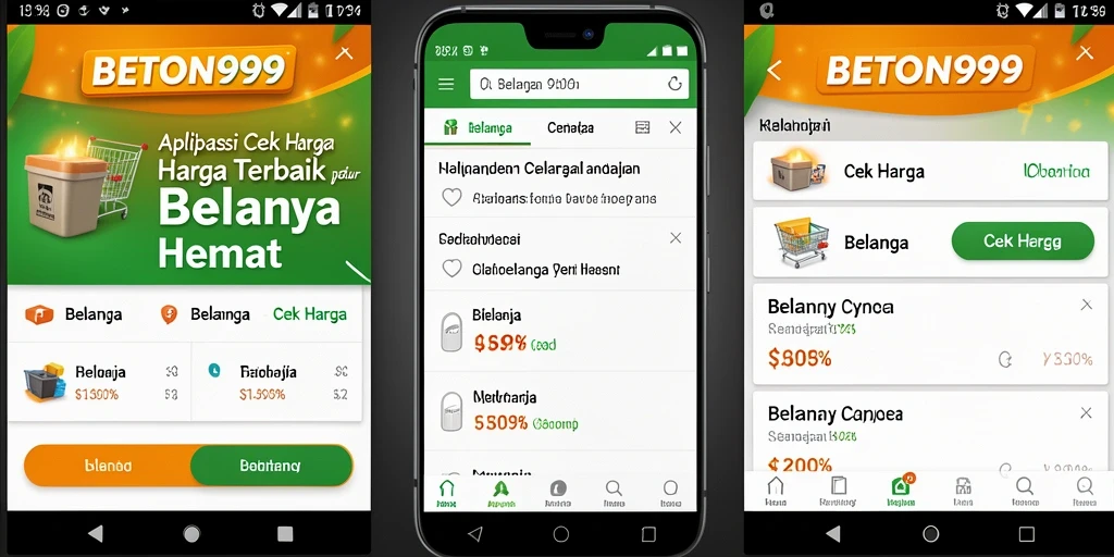 Antarmuka <strong>BETON999</strong> dengan fitur Cek Harga yang intuitif.
