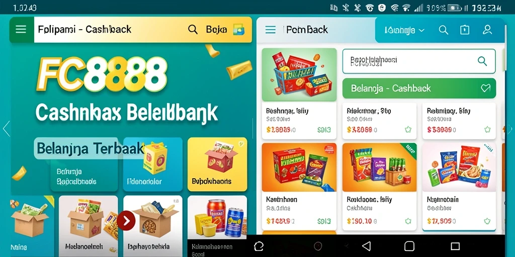 Tampilan antarmuka FC888 yang memudahkan pengguna untuk mendapatkan cashback.