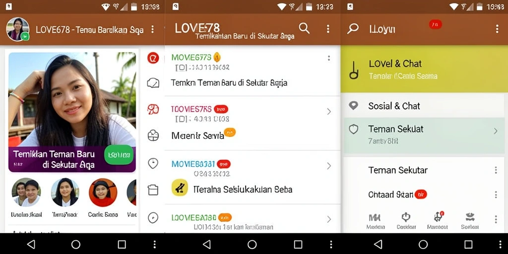 Antarmuka LOVE678 yang intuitif dan menarik untuk menemukan teman baru.
