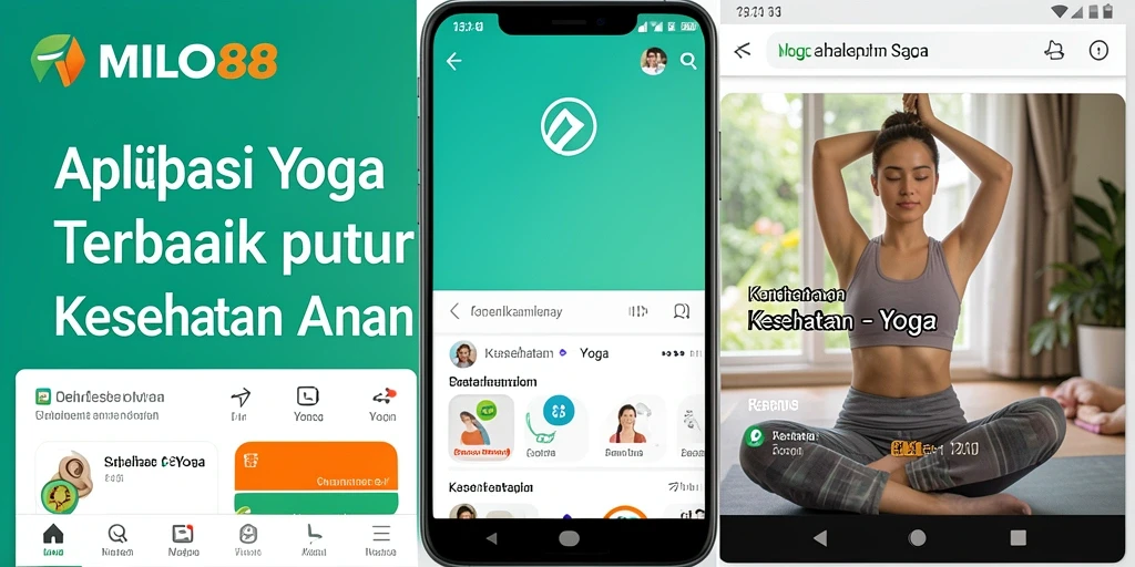 Tampilan antarmuka aplikasi MILO88 yang menarik dan fungsional untuk yoga.
