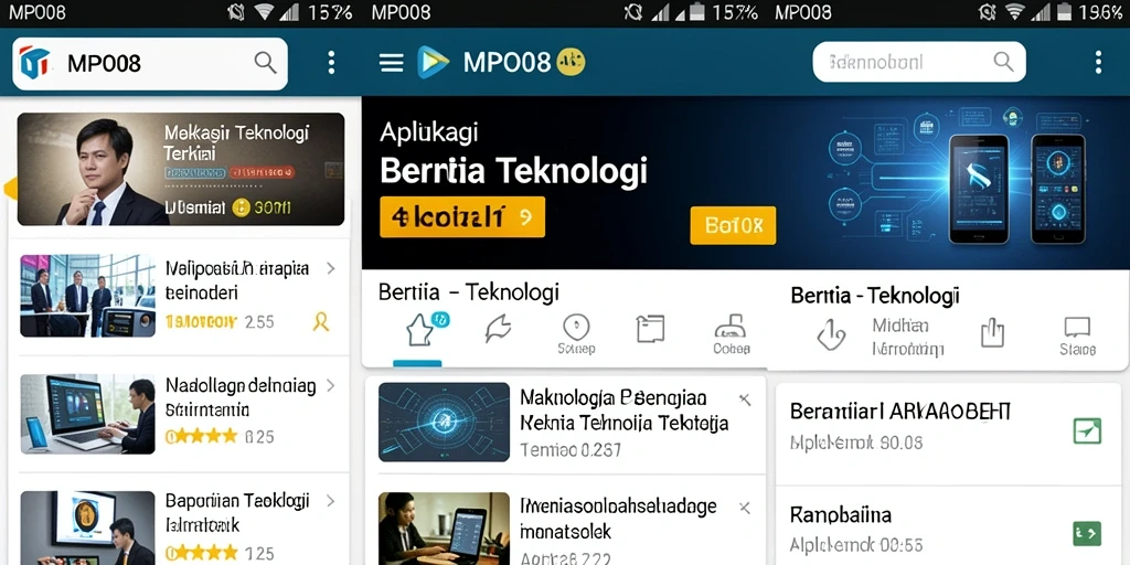 Antarmuka user-friendly MPO08 dengan berita teknologi terkini.