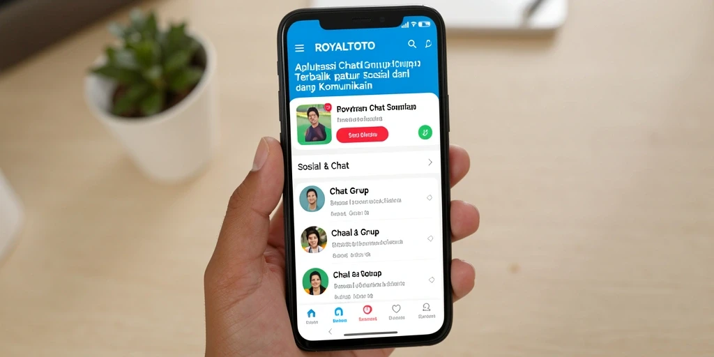 Tampilan antarmuka grup chat ROYALTOTO yang intuitif dan interaktif.