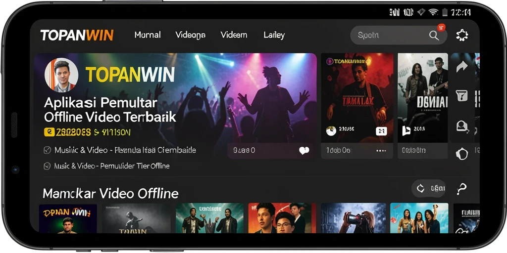 Antarmuka utama aplikasi TOPANWIN yang menarik dan fungsional.